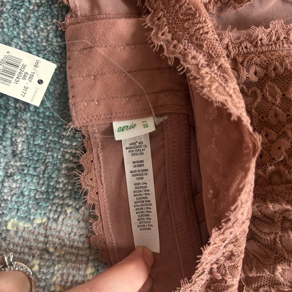 Aerie Eyelash Lace Padded Plunge Bralette size XL NWT - Picture 5 of 8